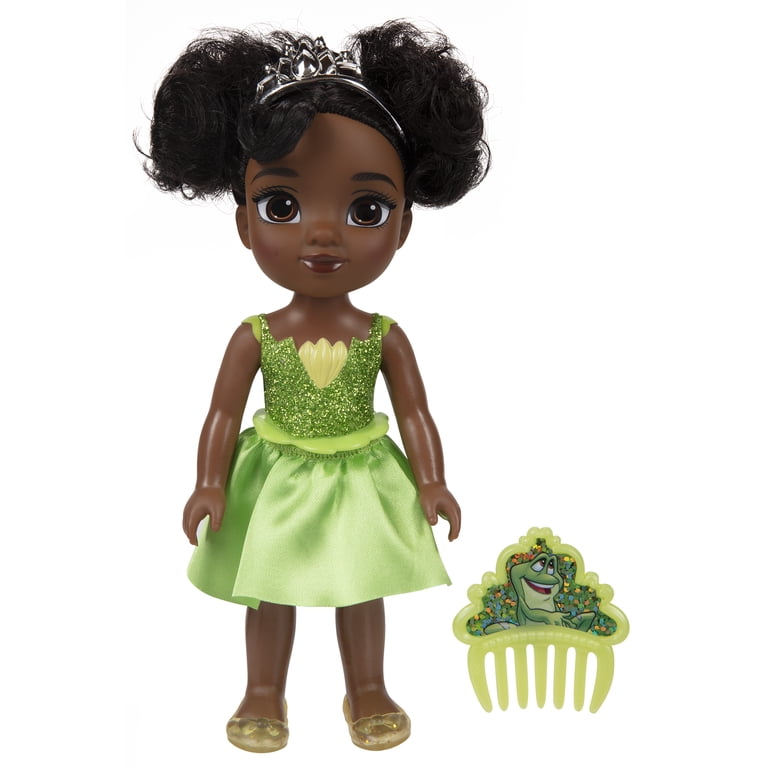 Disney Princess Royal Fashion Toys Collection: 6"" Petite Tiana Doll with  Glittered Hard Bodice and Comb" - Walmart.com