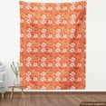 thumbnail image 3 of Orange Fabric by the Yard, Hawaiian Pattern with Tropical Climate Hibiscus Flowers Abstract Summer Flourish, Decorative Upholstery Fabric for Sofas and Home Accents, 1 Yard, Orange White by Ambesonne, 3 of 4