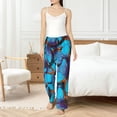 thumbnail image 4 of Yiaed Blue Butterflies Print Womens Lounge Pants, Loose PJ Bottoms, Long Pajama Pants for Women-X-Large, 4 of 6