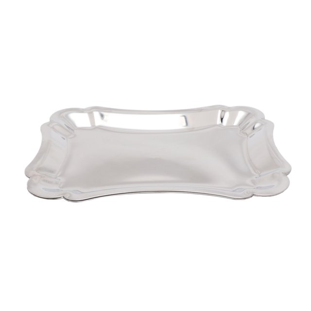 2 platos de acero inoxidable para aperitivos, platos de postre, bandejas para tartas para bodas, fiestas, restaurantes (encaje, t HOMEMAXS 5931928-MX