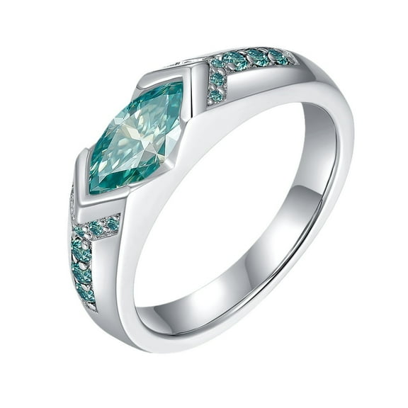 Moissanite Engagement Rings Men Women Diamond Promise Ring 1 Carat D Color VVS1 925 Sterling Silver Moissanite Ring Couple Diamond Ring Moissanite Wedding Ring Diamond Anniversary Rings for Women