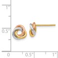 thumbnail image 2 of 14k Tri-color Twisted Knot Post Earrings Z1239, 2 of 2