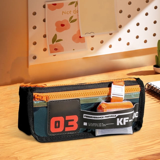 Estuche para lápices Cyber Functional Cabin | Estuche escolar de gran capacidad para niños | Organizador de papelería multifuncional con compartimentos para bolígrafos, marcadores y objetos pequeños