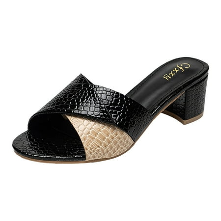 

simu Women s Sandals Comfortable Elegant Ladies Stone Pattern Assorted Colors Sandals Heels Slippers Girls And Women Summer Slippers Sandals Shoes Casual