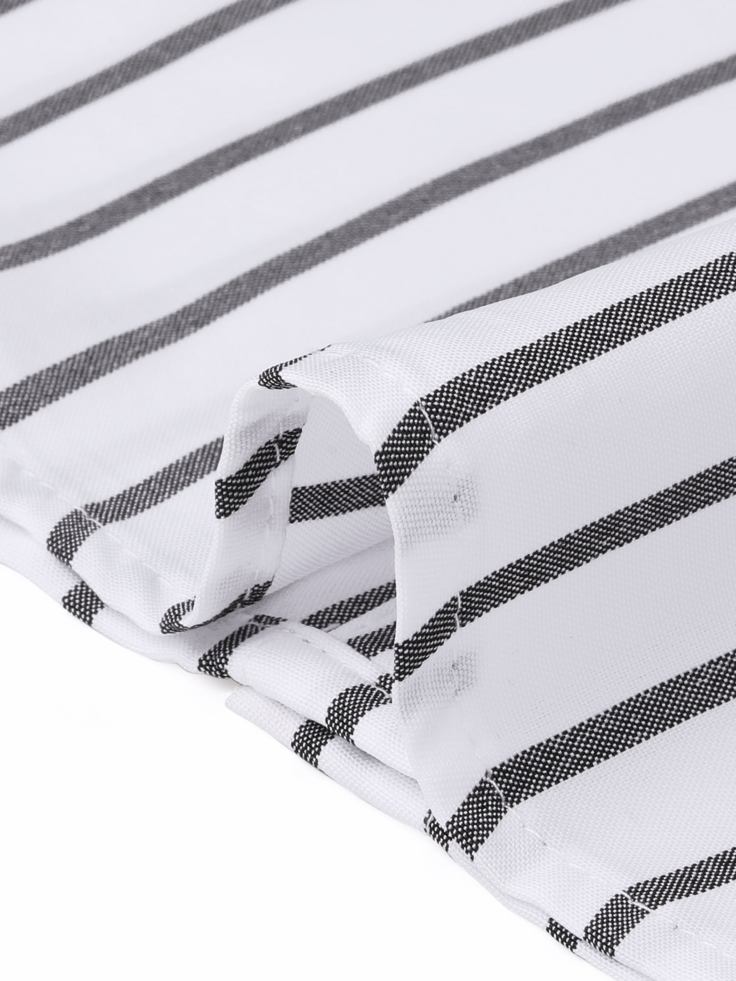 DARING DIVA Women's Short Sleeve Button Down Striped Shirt for Casual Wear XS White