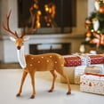 thumbnail image 6 of CuiLiyq Plastic Christmas Deer Figurines, Simulated Standing Ornament Of Spotted Deer, Tabletop Ornaments for Cabinet Mantel Shelves Fireplace Home Decor (11.8 Inch), 6 of 8