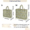 thumbnail image 2 of FORMRS Womens Corduroy Tote Bag Crossbody Shoulder Purse Handbag with Detachable Strap, Green Stripe Flowers, 2 of 7
