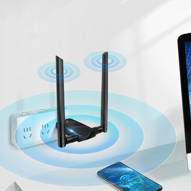 Adaptador USB Inalambrico CUTICAT 300 Mbps Duales Programables Exteriores 2.4G