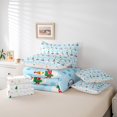 thumbnail image 5 of Feelyou Funny Winter Snowman Bedding Comforter Set 7 Pieces for Kids, Christmas Snowflake Full Bedding Set, Happy New Year Reversible Fitted Sheet Flat Sheet, Luxury Bedroom Decor, 5 of 7