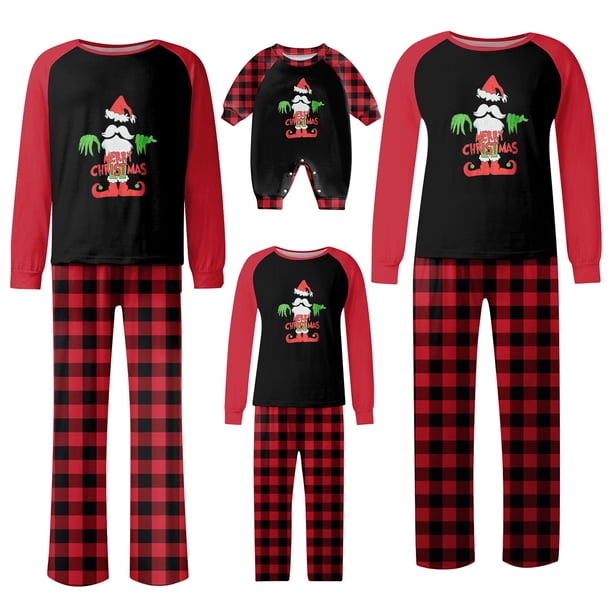 Pijamas navideños a juego Grinch - TKing Fashion 2024 Nuevos conjuntos de pijamas navideños familiares a juego Grinch, pijamas navideños navideños para parejas, adultos y niños, Mujer XXL