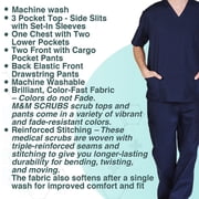M&M SCRUBS Solid Men Scrub Set, Men Medical Uniforms 201- (DARK NAVY BLUE)