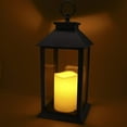 thumbnail image 5 of Hanging Glass Panes Lantern Portable Led Candle Light Operated by 3AAA Battery Use for Garden Yard, Indoor & Christmas Day Decoration etc,Pack of 6(Black), 5 of 9