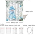 thumbnail image 6 of Christmas Shower Curtain, Snowman Shower Curtain Set with 12 Hooks, Xmas Shower Curtains for Bathroom, Merry Christmas Cute Snowman Waterproof Polyester Shower Curtain, 72''''W X 72''''H, 6 of 6