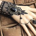 thumbnail image 2 of Anillo de pulsera Steampunk de encaje floral gótico, guantes vintage con cuentas, conjunto de anillo y pulsera nupcial, 2 of 5