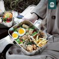 thumbnail image 2 of 1.2L Stainless Steel Leak-proof Lunch Box Three-compartment Lunch Box Double Button Sealed Lunch Box, 2 of 2