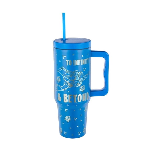 Vaso Disney Toy Story de Acero Inoxidable con Tapa, Popote y Asa para Bebidas Frías de 1.2 Litros