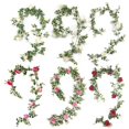 thumbnail image 3 of HESHENG Artificial Rose Vine Decorative 6.4ft Hanging Flower Vine Fake Flower Garland for Home Garden Wedding Decor, Yellow, 3 of 7
