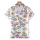 thumbnail image 5 of Blusas con estampado 3D de ojos coloridos para hombre, ropa de moda, camisas gráficas de ojos punk, blusas hawaianas Y2k de manga corta con botones para hombre, 5 of 5