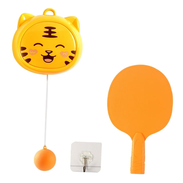 Siruishop Hanging Table Tennis Train Set with Paddles and Balls Exerciser Improve Hand Eye Tiger 1 Beat 1 Ball