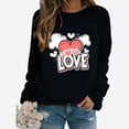 thumbnail image 1 of Meichang T-Shirts de la Saint-Valentin pour Femmes Imprimé Cœur Manches Longues Col Rond Décontracté Coupe Ample Cadeaux de la Saint-Valentin pour Femmes, 1 of 3