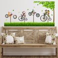 thumbnail image 1 of Rana conejo en bicicleta pegatina de pared autoadhesiva pegatina de pared para sala de estar dormitorio cocina decoración del hogar JAMW Sencillez, 1 of 5