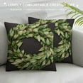 thumbnail image 3 of RUIYC Leaves Wreath Throw Pillow Covers Farmhouse Decorative Square Pillow Covers for Farmhouse Home Decor, 3 of 5