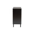 thumbnail image 4 of Baxton Studio Maureen Mid-Century Modern Espresso Brown Wood and Rattan 2-Door Storage Cabinet, 4 of 5