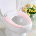 4 Pairs Toilet Lid Covers Washable Warm Toilet Seat Cushion Toilet Seat