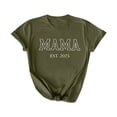 thumbnail image 1 of Camiseta Penkiiy para Mamá Mujer Mamá Vida Tees Gráficas Casual Lindas Tops Día de la Madre para Mamá 3XL Verde, 1 of 5