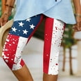 thumbnail image 4 of QATAINLAV American Flag Capri Leggings for Women Summer Casual Stretch Cropped Yoga Pants Independence Day Patriotic Bottom Tight 4th of July Outfits Multicolor XL, 4 of 8