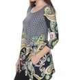 thumbnail image 3 of White Mark Women's 3/4 Sleeve Teagan Tunic Top, 3 of 5