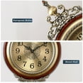 thumbnail image 5 of Aero Snail 12.6" Pendulum Wall Clock, Solid Wood, Battery Operated, Retro Vintage Clock W891, 5 of 8