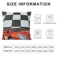thumbnail image 5 of SHANXI Racing Car Cool Speed Race Car Pillow Cover For Kids Boys Girls Teens, Automobile Extreme Sport Cushion Cover, Grid Pillow Case For Car, Red Black 12x12in, 5 of 5