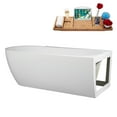 thumbnail image 2 of 65" Streamline B-344-111-WH Soaking Freestanding Tub and Tray With Internal Drain in Glossy White, 2 of 10