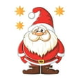 thumbnail image 1 of serony Christmas Static Sticker Fridge Window PVC Decal Home Office Shop Self-adhesive Decoration, Long Hat Santa Clause, 1 of 7