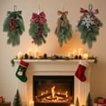 thumbnail image 4 of 18.1-Inch Christmas Wreath with Premium Ribbon Bow, Front Door Hanging Decor - Indoor/Outdoor Holiday Wreath, Mantel Wall Centerpiece, Festive Home Christmas Decoration Pendant, 4 of 4