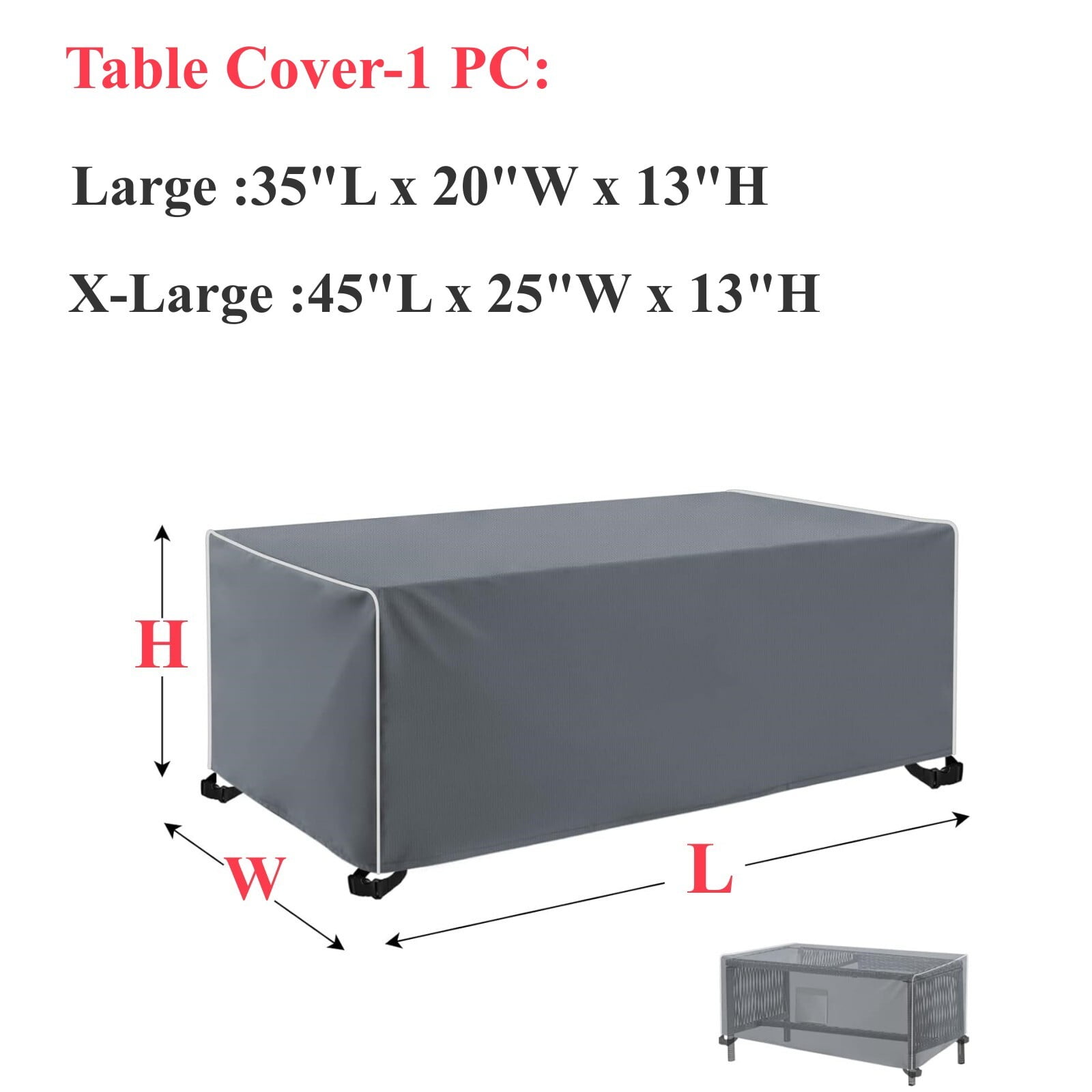 STARTWO Patio Furniture Covers 4 Piece, Waterproof Patio Furniture Cover Thickened 420D Heavy Duty Outdoor Set Cover -Black
