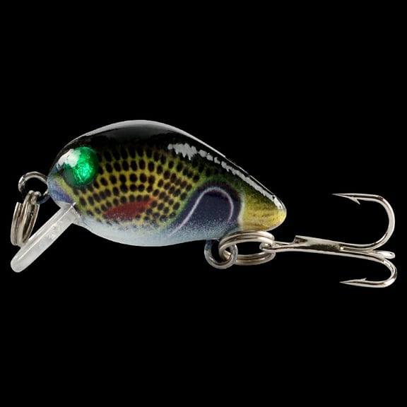 2PC Fishing Lures Jigs Micro Minnow Fat Imitation Fake Fish Bait 3D Printed Small Lightweight