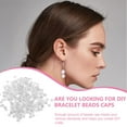thumbnail image 4 of SEWACC 1000Pcs Diy Bracelet Beads Caps Silver Iron For Jewelry Making, 4 of 8