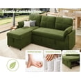 thumbnail image 4 of Merluxy 83.5'' Sectiona Sofa Bed with Storage - Green Sleeper Couch for Living Room, Linen, 4 of 10
