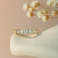 thumbnail image 2 of 14K Gold - Plated Full Diamond White Zircon Eternity Ring - Timeless Elegance (Size 7)（A）, 2 of 5