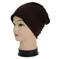 thumbnail image 1 of Bonnet en Coton Slouchy Hip-Hop Doux Léger Bonnet de Course Bonnet Nain Adulte Bonnet de Chimiothérapie pour Hommes Femmes Bonnet de Sommeil Hip-Hop Extensible Café, 1 of 6