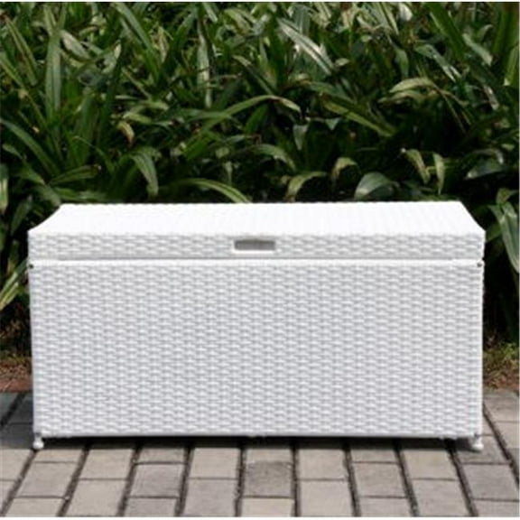 Jeco Inc. Outdoor 70 Gallon Wicker Deck Storage Box