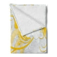thumbnail image 2 of Daffodil Soft Flannel Fleece Throw Blanket, Daffodils on Ornate Background Floral Repeating Swirling Curves Spring Pattern, Cozy Plush for Indoor and Outdoor Use, 50" x 70", Grey Yellow, by Ambesonne, 2 of 5