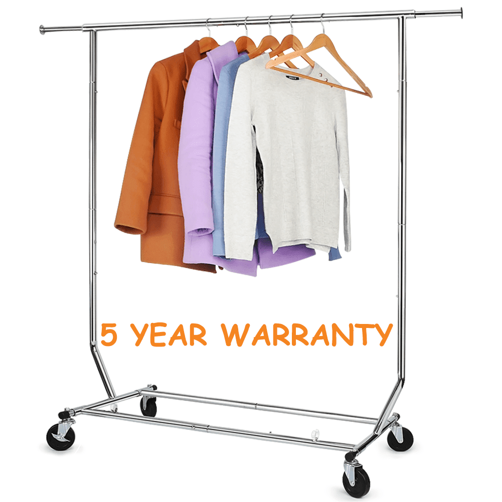 250 Lb Heavy Duty Clothing Garment Racks Commercial Grade Adjustable Collapsible Rolling Clothes Rack Walmart Com Walmart Com