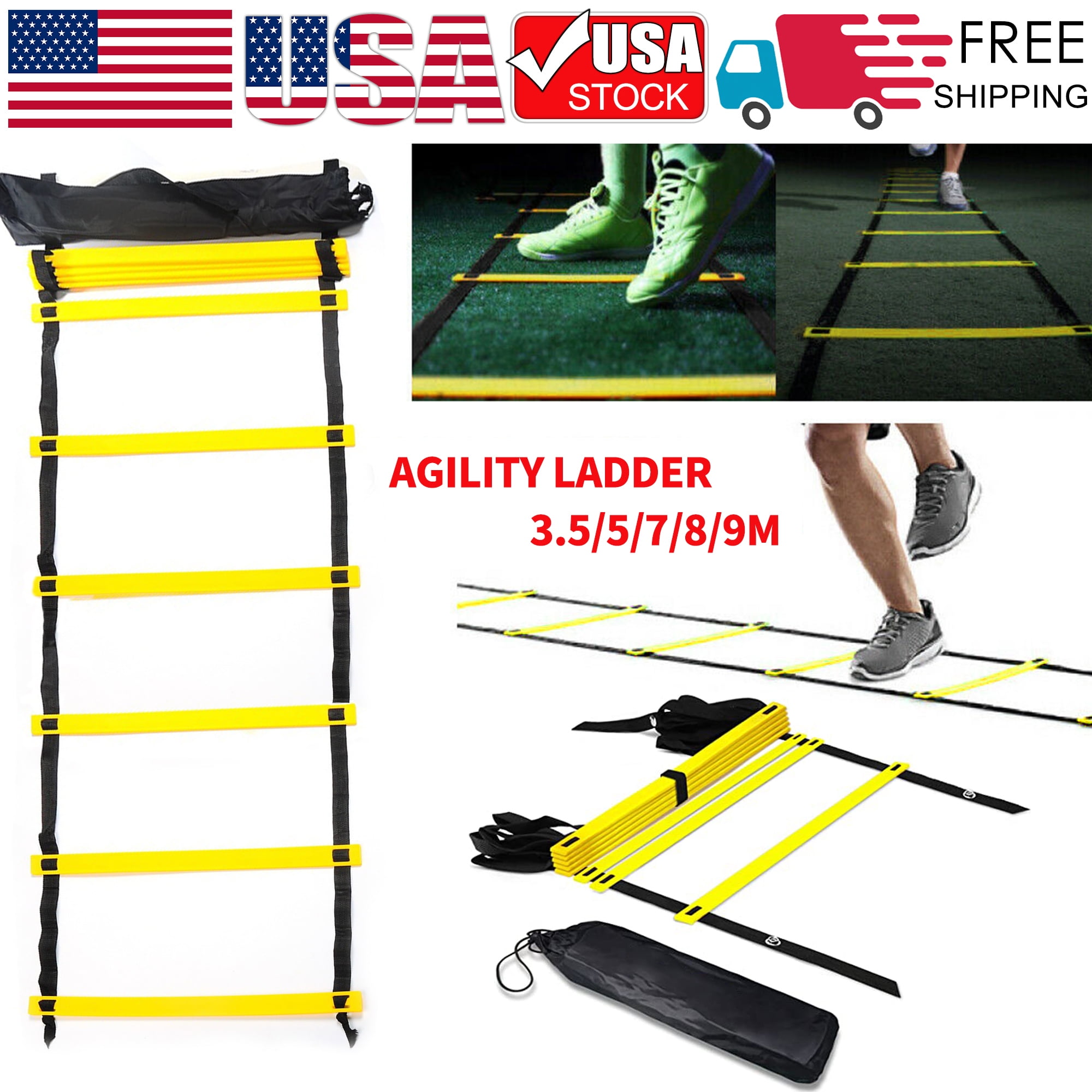 8M Speed/Agility Ladder Fitness Training Ladder Soccer Sports Footwork Practise 