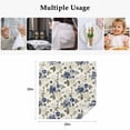 thumbnail image 5 of Blue Floral Leaves Cloth Napkins, Farmhouse Abstract Art Flowers Washable and Reusable Dinner Napkins Set of 6, Table Napkin for Kitchen Party Birthday Wedding Hotel Housewarming 20"x20", 5 of 9