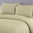 thumbnail image 3 of Chezmoi Collection Liam 7-Piece Tan Bed in a Bag Queen Comforter Set with Sheets Medallion Embossed Bedding Set, 3 of 9