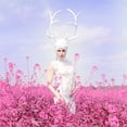 thumbnail image 2 of Darzi, Mike 26x26 Gold Ornate Wood Framed with Double Matting Museum Art Print Titled - Pink Lady, 2 of 4
