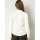 thumbnail image 5 of Blusa de estrellas con lunares brillantes dorados de manga larga metálica vintage para mujer blanco L, 5 of 6
